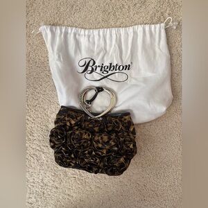 BRIGHTON Kimbell Leopard Prints Roses Heart Shape Handles Bouquet Bag